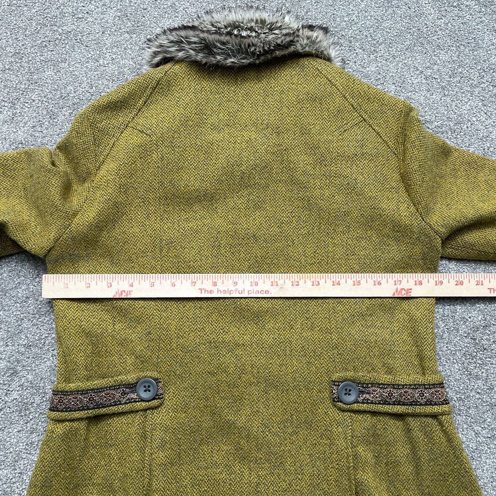 Free People Olive Green Coat with Faux Fur Collar - Picture 5 of 10